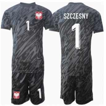 Polonia Wojciech Szczesny #1 Portiere Maglia Gara Trasferta Repliche Europei 2024 Bambino